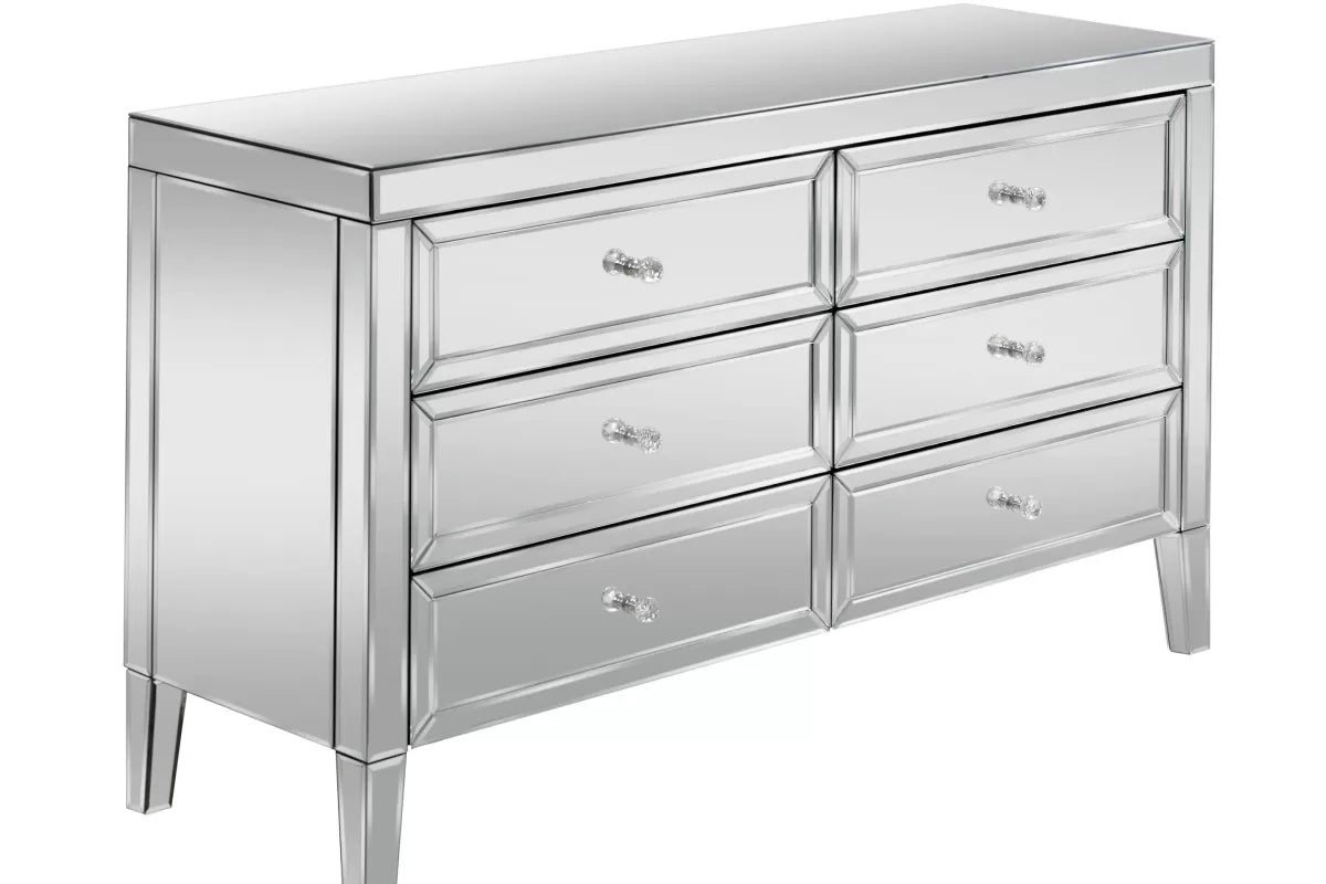 Valencia Mirrored 6 Drawer Chest