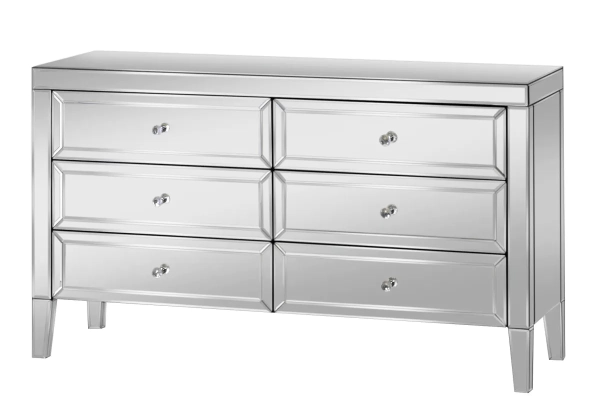 Valencia Mirrored 6 Drawer Chest