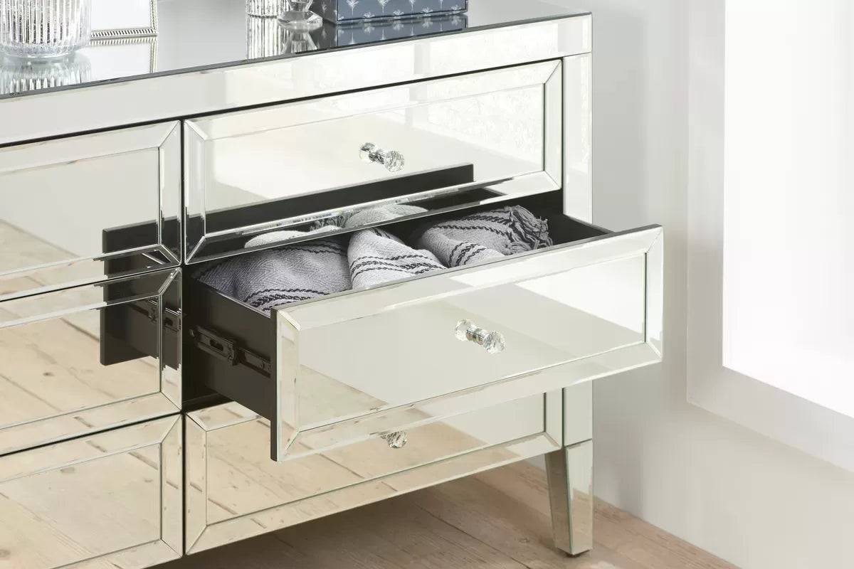 Valencia Mirrored 6 Drawer Chest