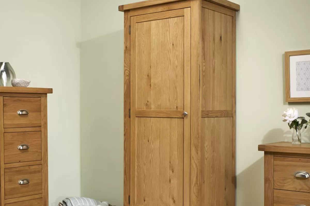 Woburn Oak 1 Door 1 Drawer Wardrobe