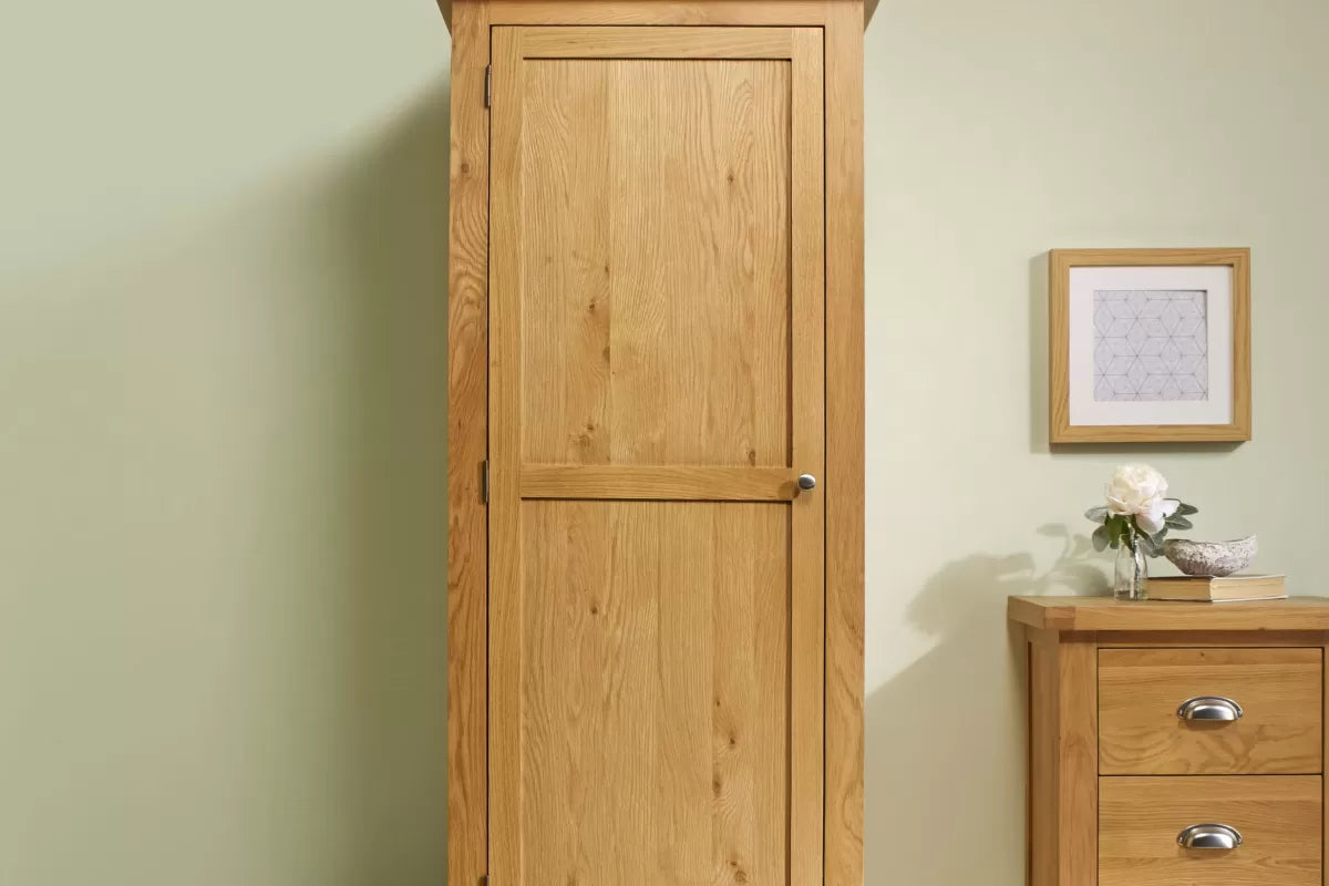 Woburn Oak 1 Door 1 Drawer Wardrobe