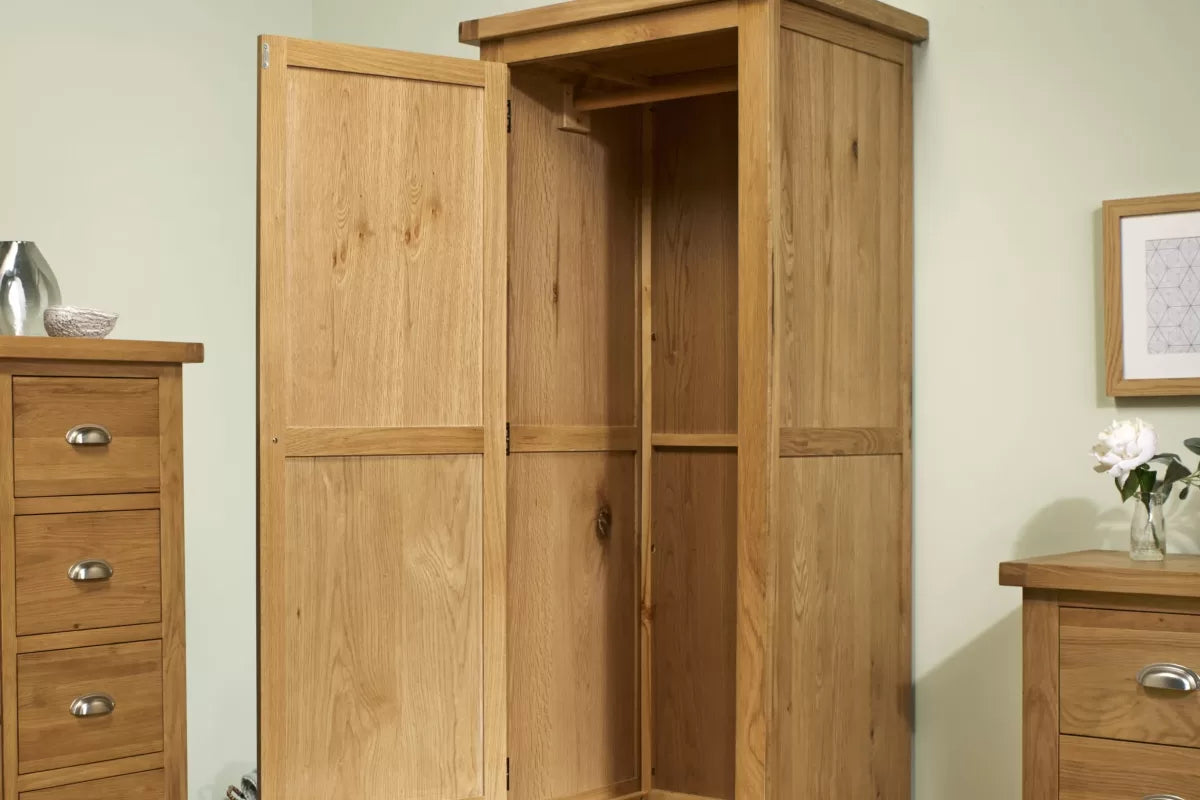 Woburn Oak 1 Door 1 Drawer Wardrobe