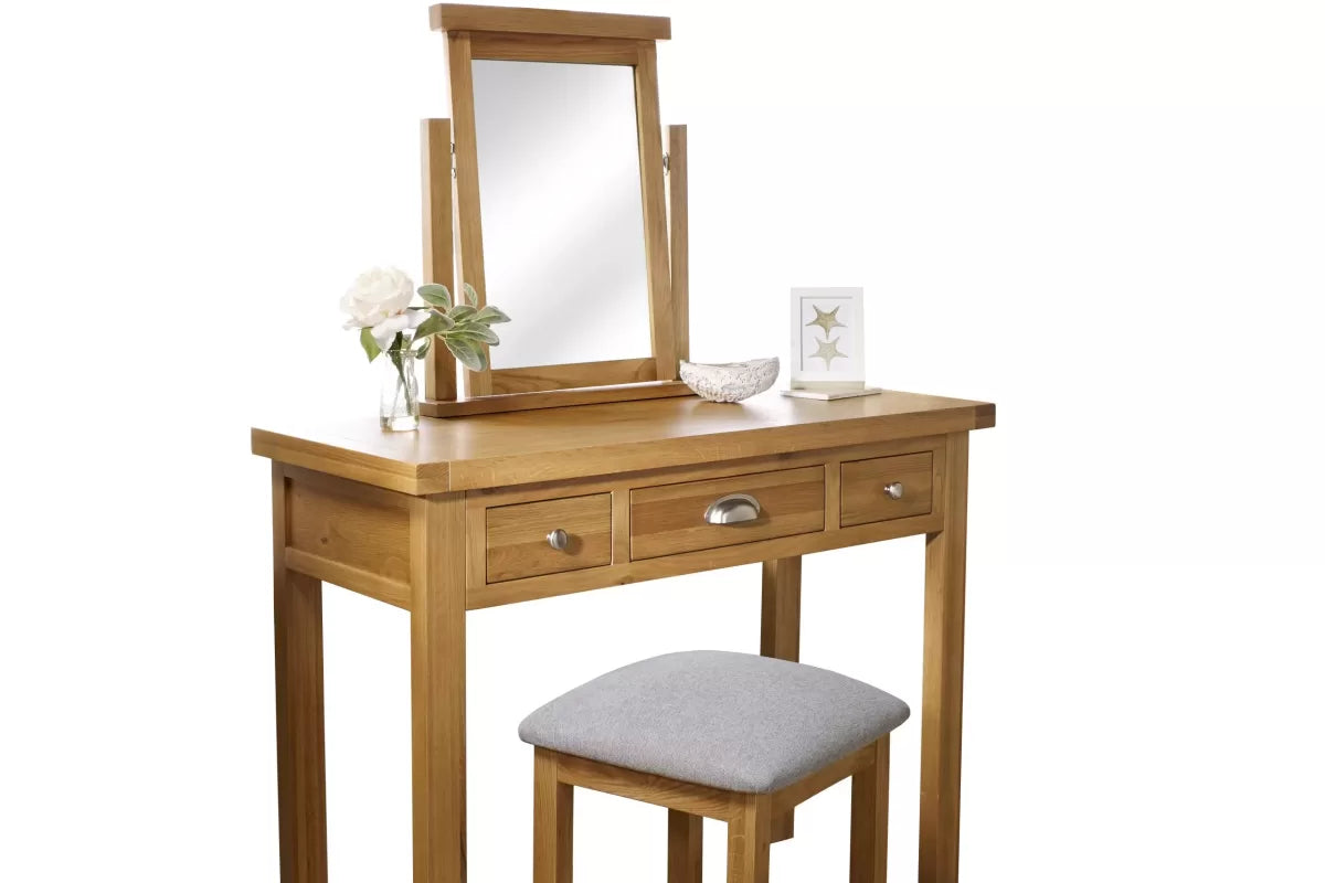 Woburn Oak 3 Drawer Dressing Table