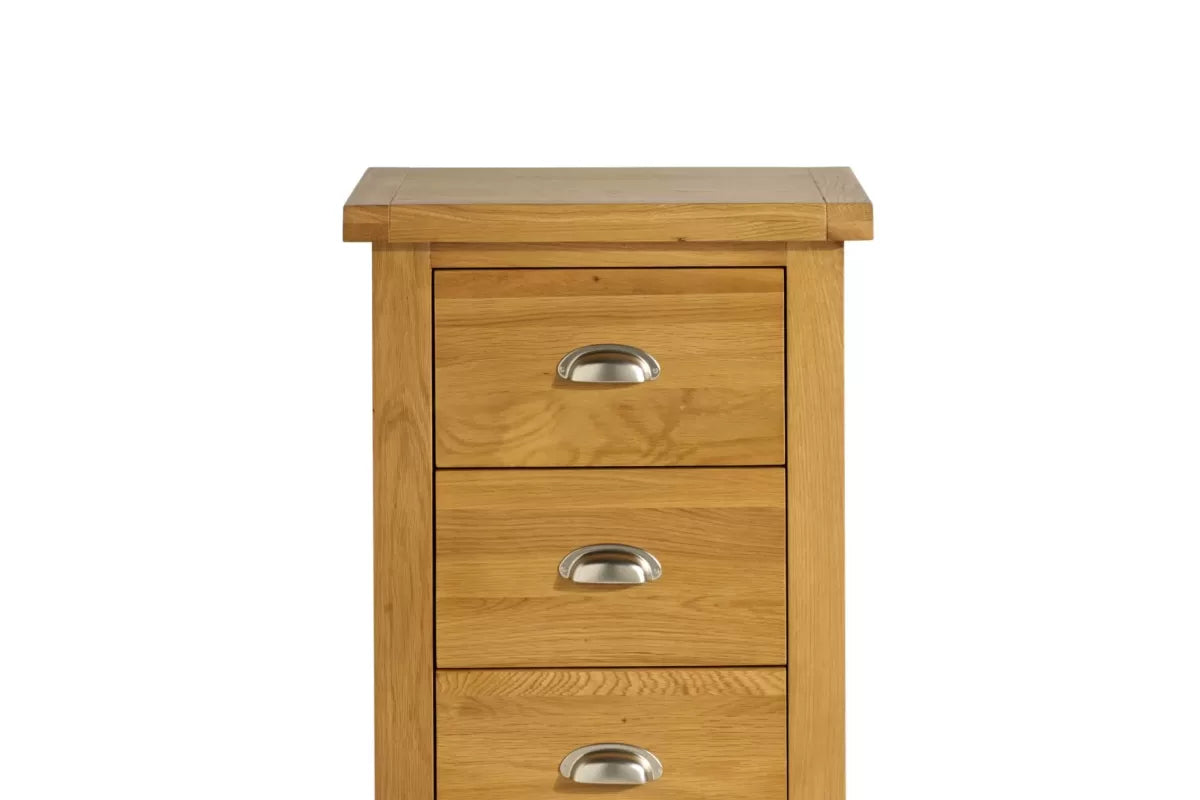 Woburn Oak 4 Drawer Narrow Chest