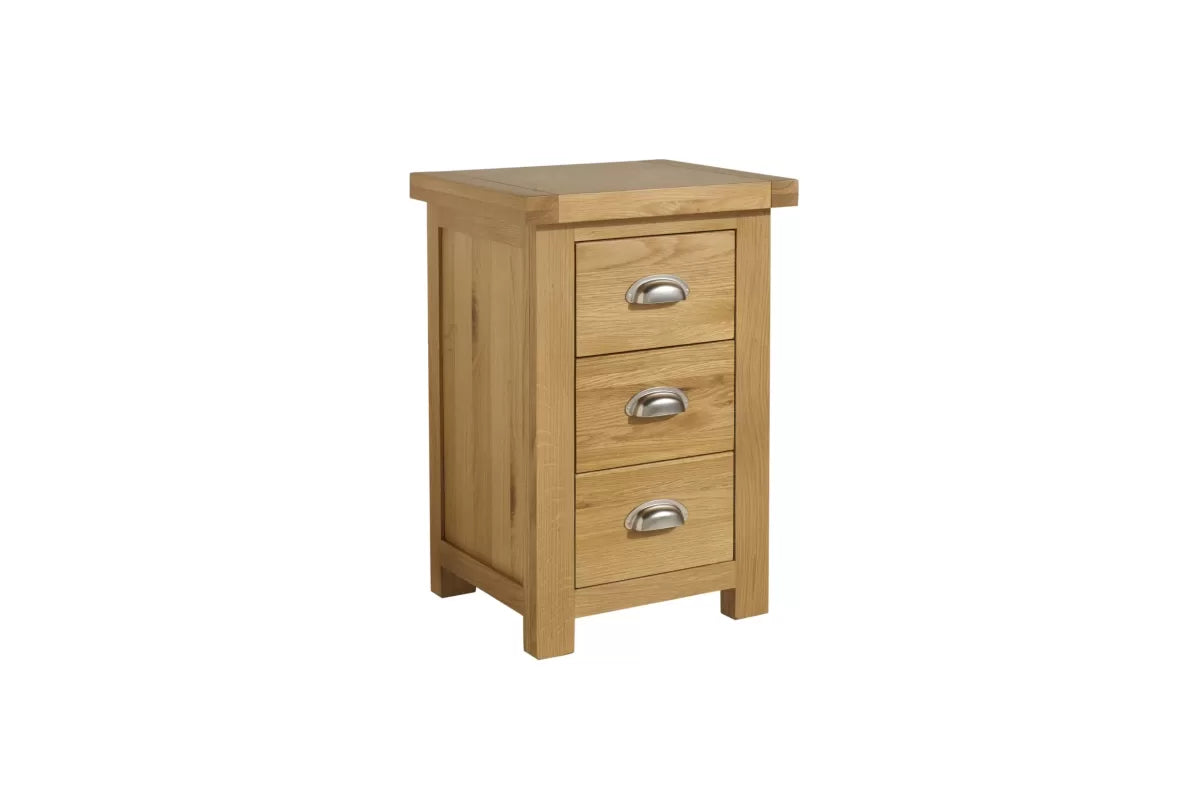 Woburn Large Oak 3 Drawer Bedside