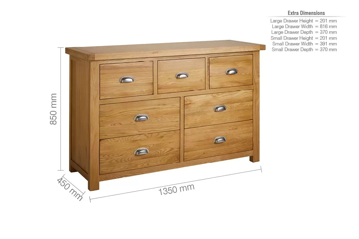 Woburn Oak 4 + 3 Chest