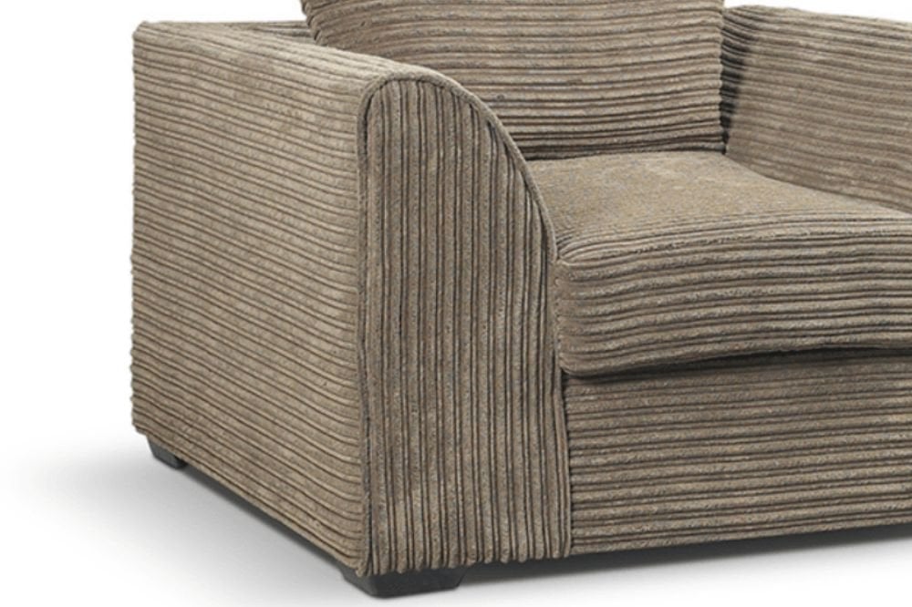 Tyron Caramel  Fabric 3 Seater Sofa