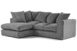 Tyron Grey Fabric Left Hand Corner Sofa