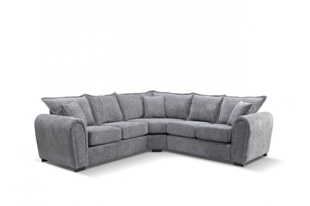 Camden Grey Enzo Fabric Corner Sofa