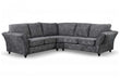 Canterbury Grey Fabric High Back Corner Sofa