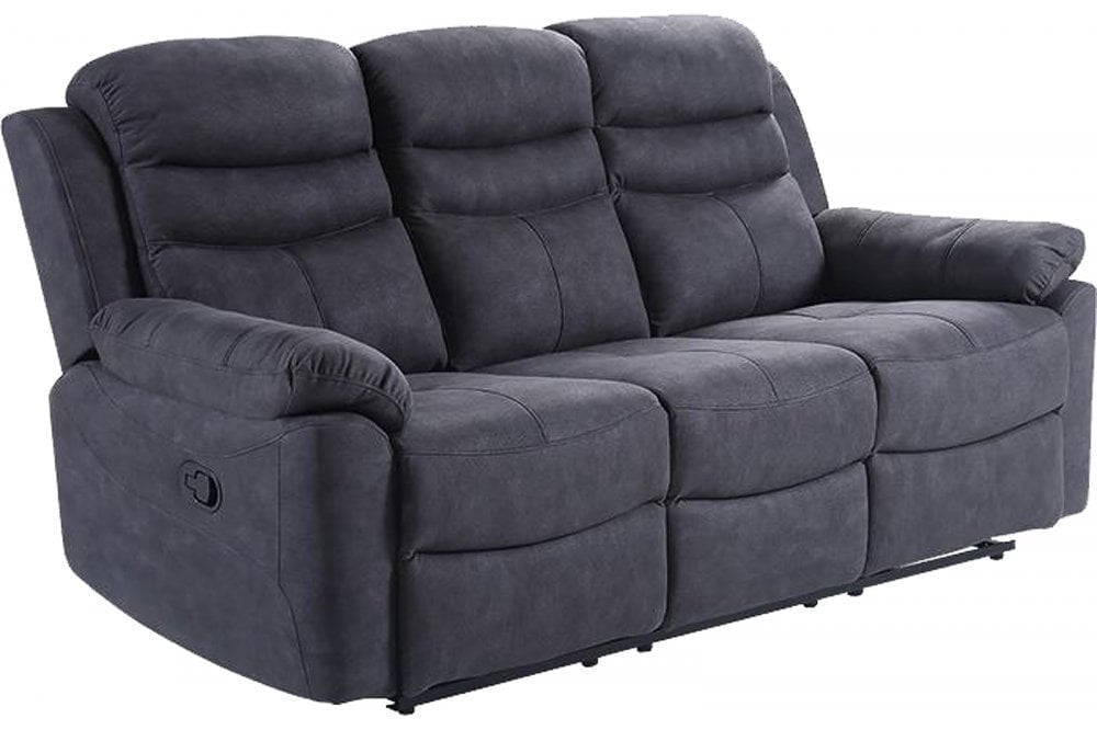 Conway Grey Fabric Recliner 3+2 Seater Sofa Set