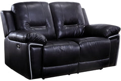 Henry Black Leather Electric Recliner 2 Seater Sofa