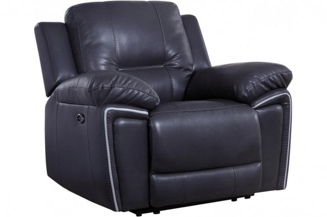 Henry Grey Leather Electric Recliner Armchair