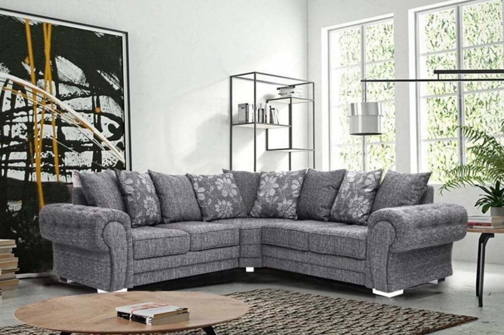 Malmo Grey Fabric Corner Sofa