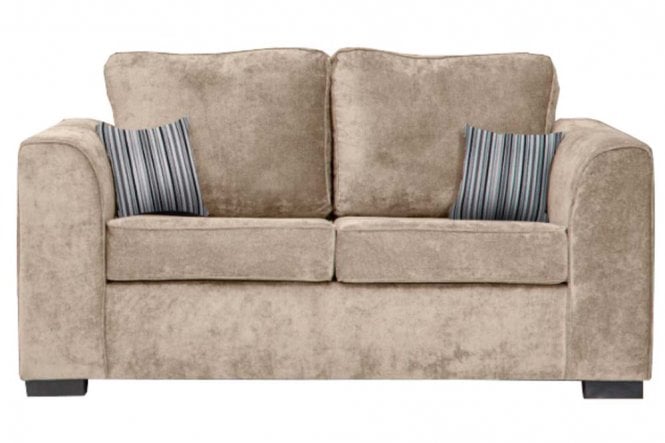 Nancy Beige Fabric 2 Seater Sofa