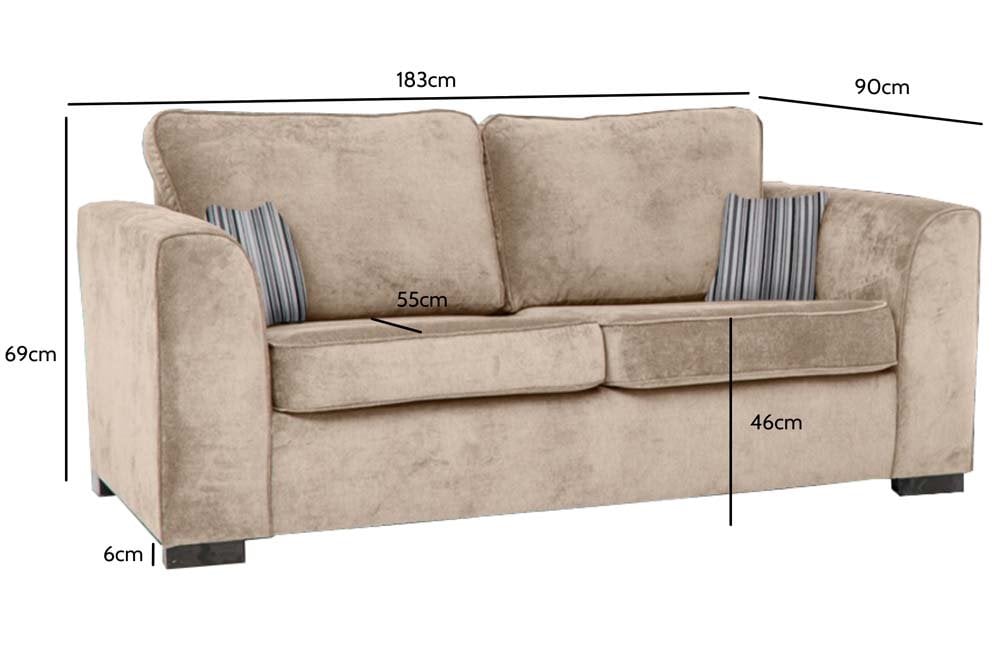 Nancy Beige Fabric 3+2 Seater Sofa Set