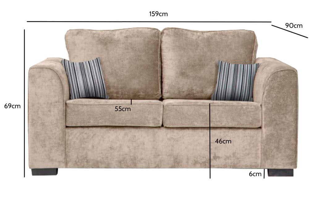 Nancy Beige Fabric 3+2 Seater Sofa Set