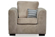 Nancy Beige Fabric Armchair