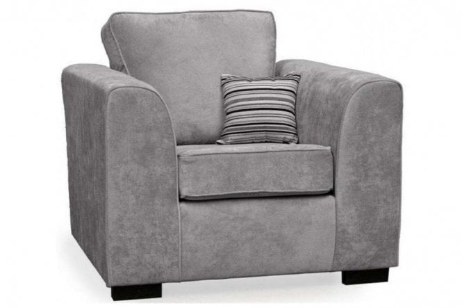 Nancy Grey Fabric Armchair