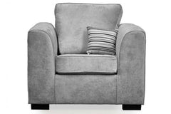 Nancy Grey Fabric Armchair