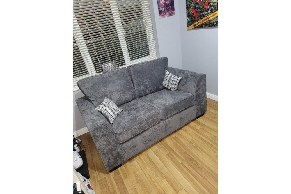 Nancy Grey Fabric 2 Seater Sofa