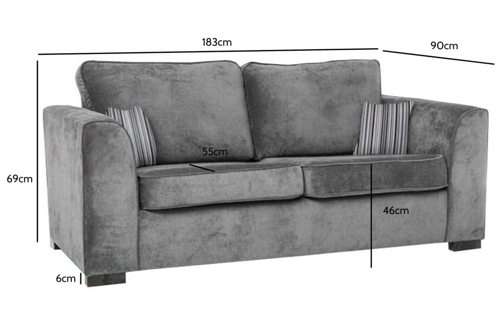 Nancy Grey Fabric 3+2 Seater Sofa Set