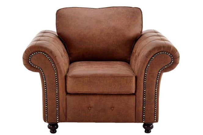 Uppingham Tan Suede Armchair