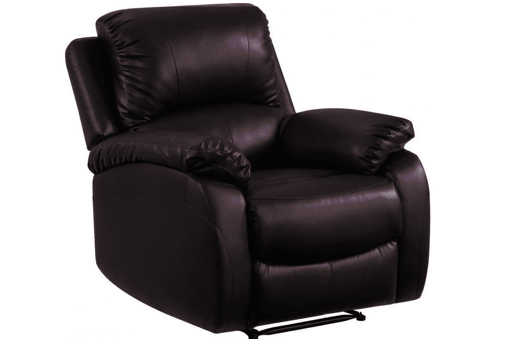 Zoma Brown Leather Recliner Armchair