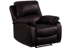 Zoma Brown Leather Recliner Armchair