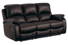 Zoma Brown Leather Recliner 3 Seater Sofa