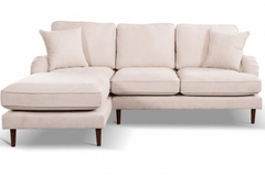 Rupert Beige Fabric Left Hand Corner Sofa