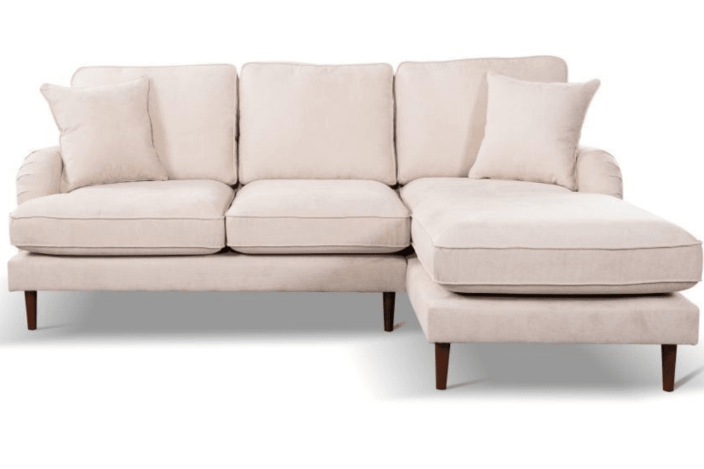 Rupert Beige Fabric Right Hand Corner Sofa