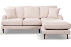 Rupert Beige Fabric Right Hand Corner Sofa