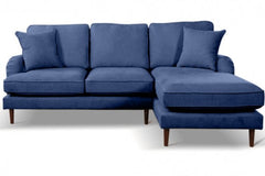 Rupert Navy Fabric Right Hand Corner Sofa