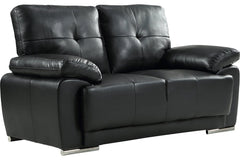 Sienna Black Leather 2 Seater Sofa Sofa