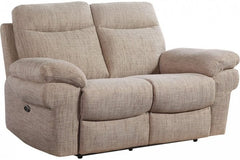 Tanya Beige Fabric Electric Recliner 2 Seater Sofa