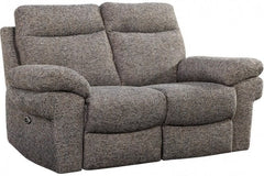 Tanya Brown Fabric Electric Recliner 2 Seater Sofa