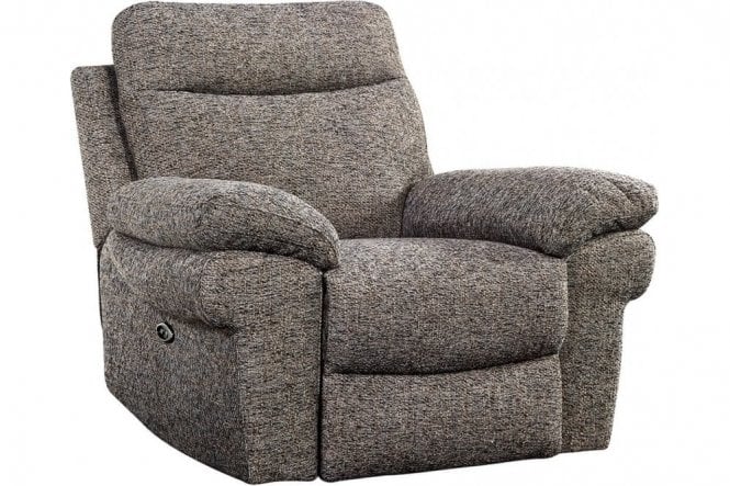 Tanya Brown Fabric Electric Recliner Armchair