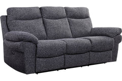 Tanya Grey Fabric Electric Recliner 3 Seater Sofa