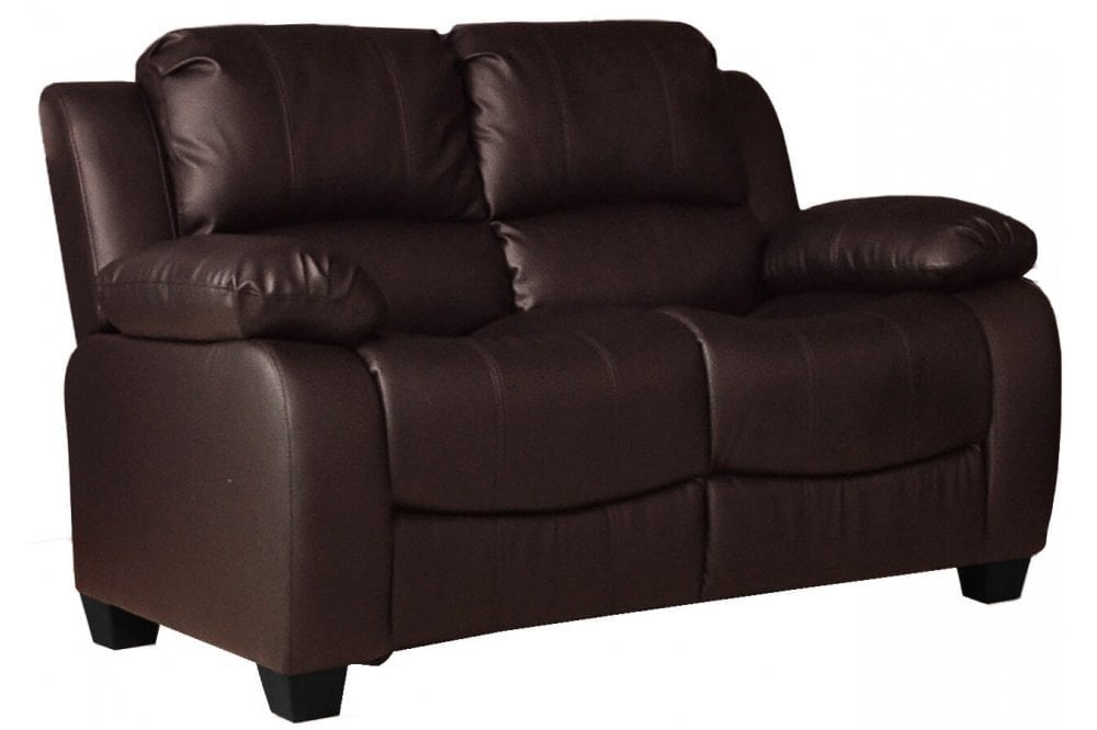 Valeria Brown Leather 3+2 Seater Sofa Set