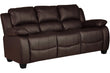 Valeria Brown Leather 3 Seater Sofa