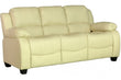 Valeria Cream Leather 3 Seater Sofa