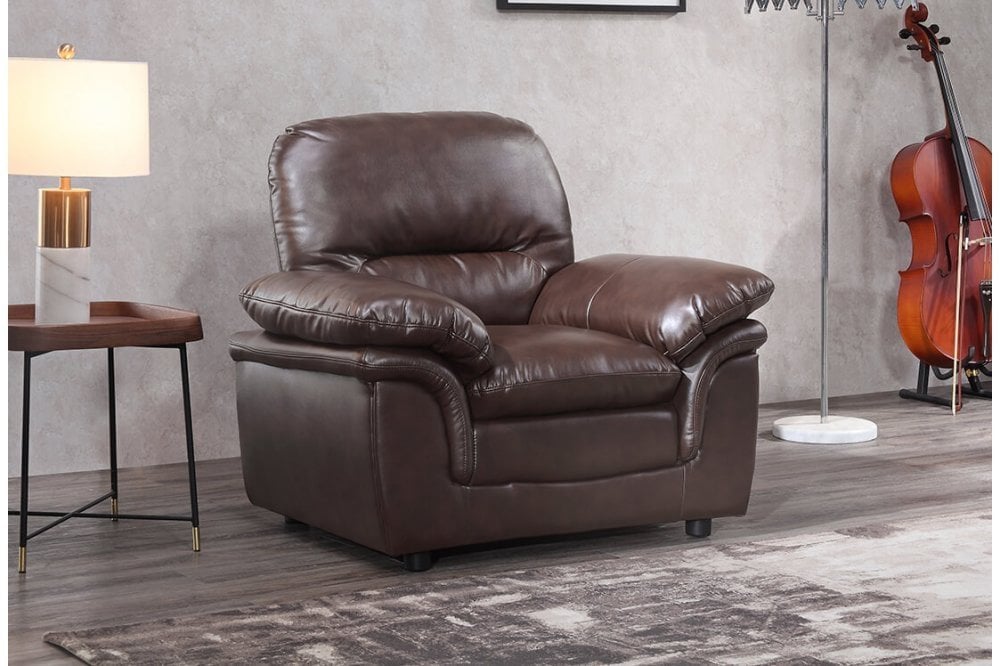 Ferona Brown Leather Armchair