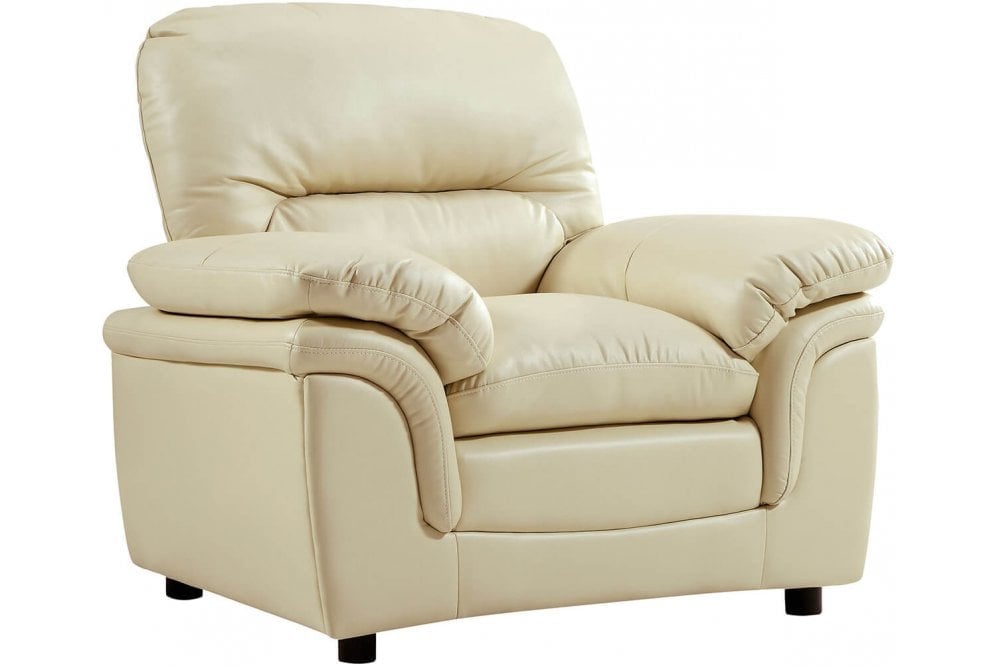 Ferona Cream Leather Armchair