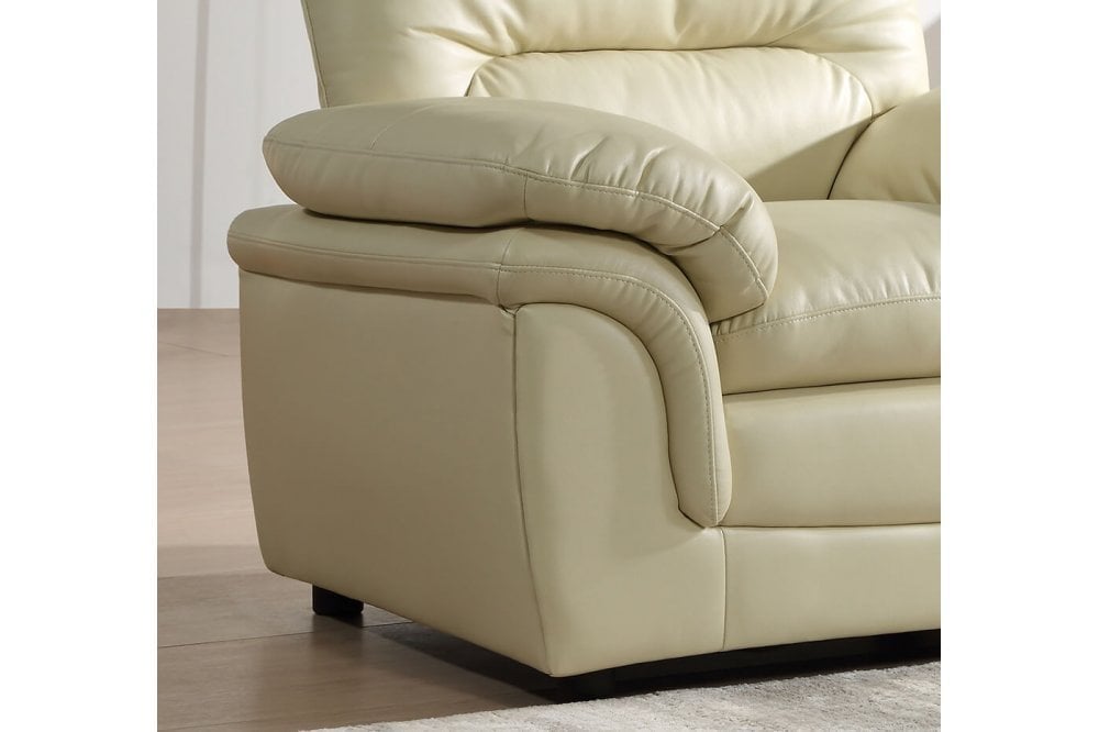 Ferona Cream Leather Armchair