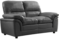 Ferona Grey Leather 2 Seater Sofa