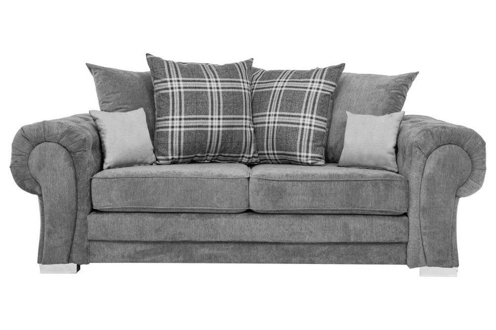 Serona Scatter Grey Fabric 3+2 Seater Sofa Set