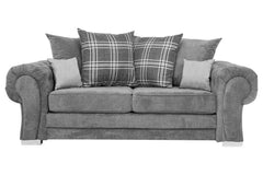 Serona Scatter Grey Fabric 3 Seater Sofa