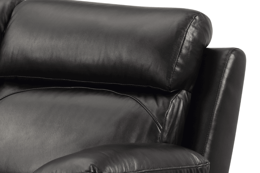 Renato Genuine Leather Black Electric Power Recliner 2 Seater