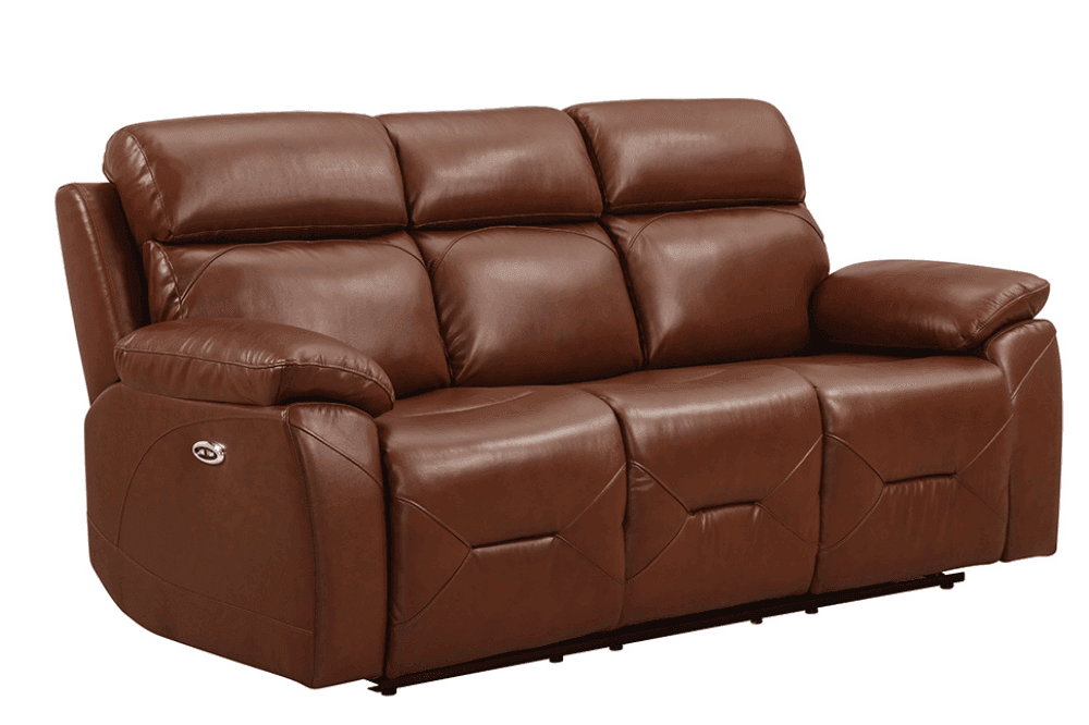 Renato Genuine Leather Tan Electric Power Recliner 3+2 Seater Sofa Set